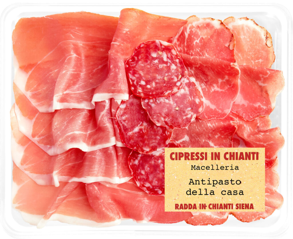 Toskanischer Aufschnitt, Capocollo-Schinken und Chianti-Salami