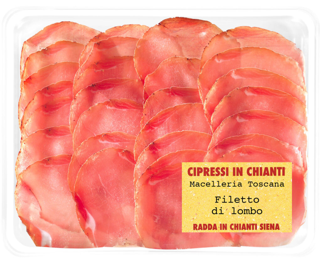 Italian Pork loin sliced in tray