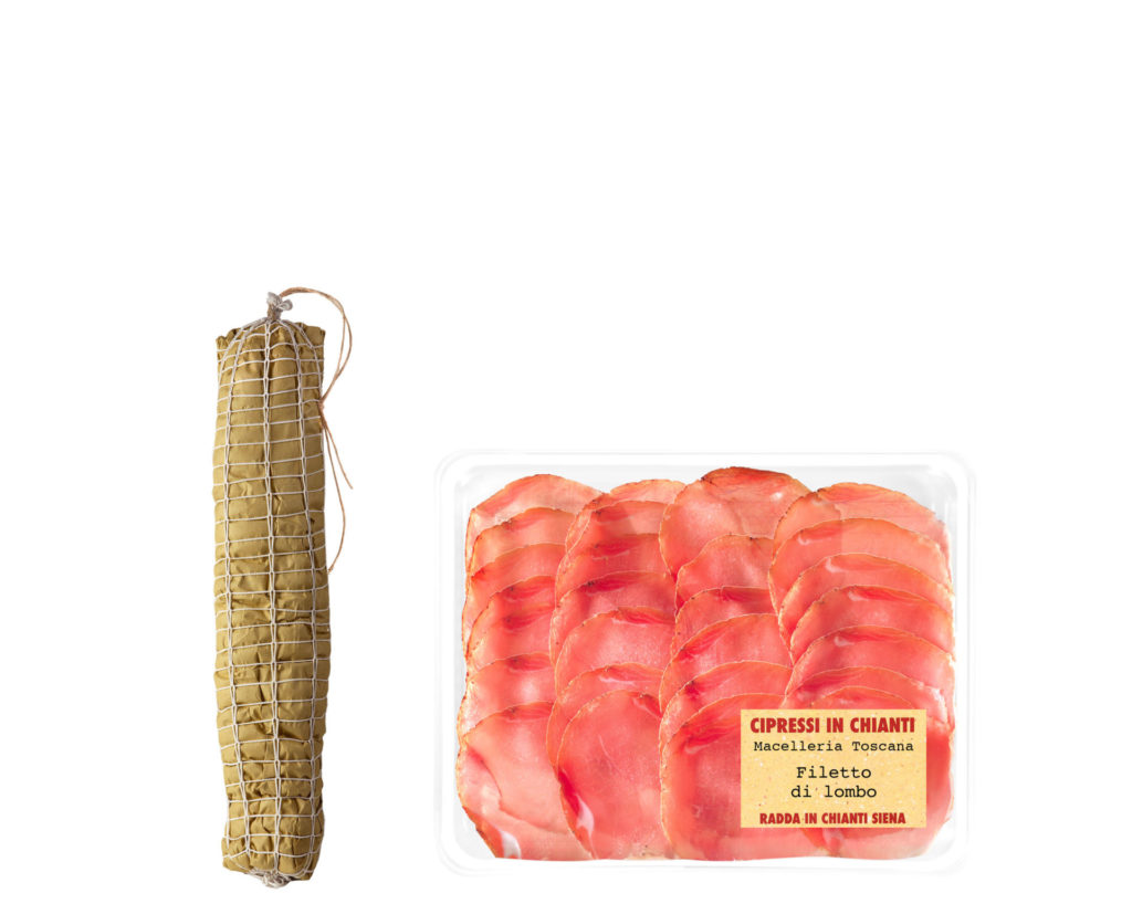 Artisan pork loin production a specia Tuscany cured meat