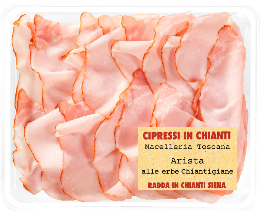 Arista arrosto alle erbe chiantigiane affettata in vaschetta lavorata artigianalmente pronta da gustare