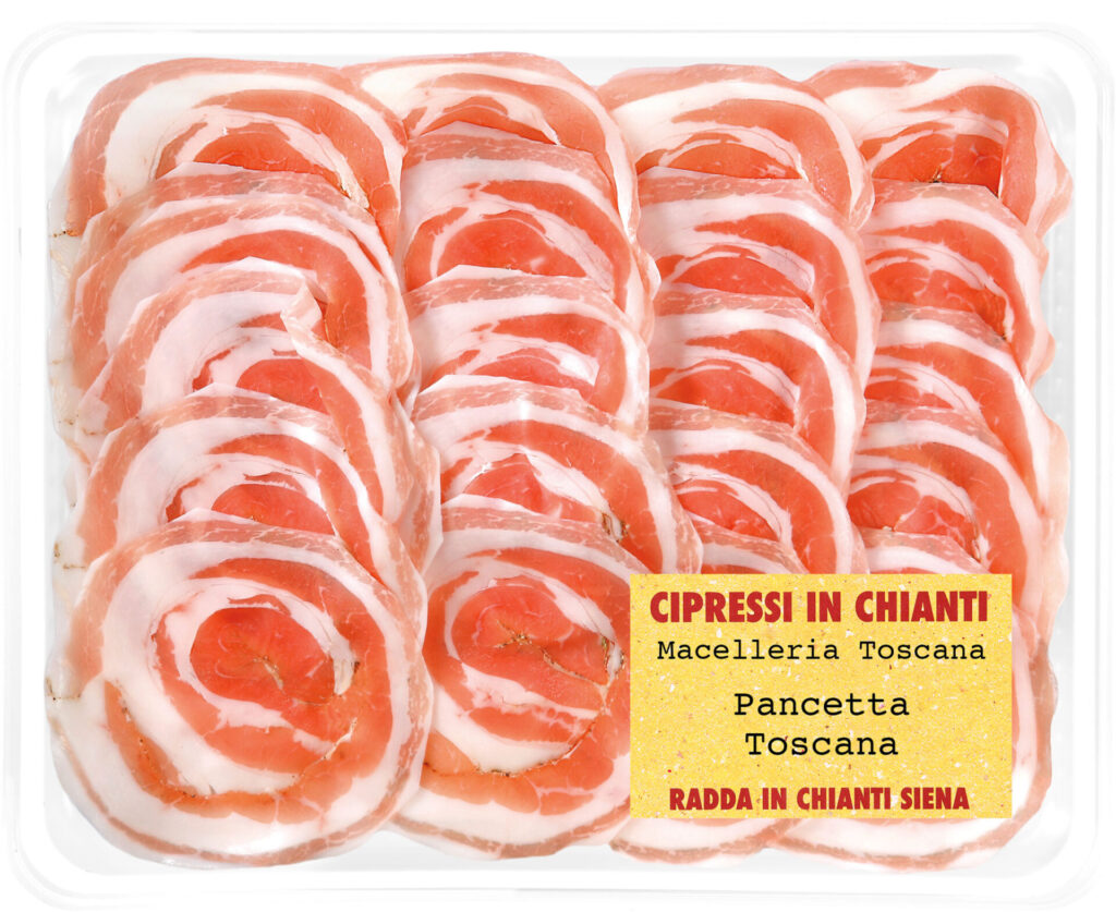 Pancetta toscana affettata in vaschetta