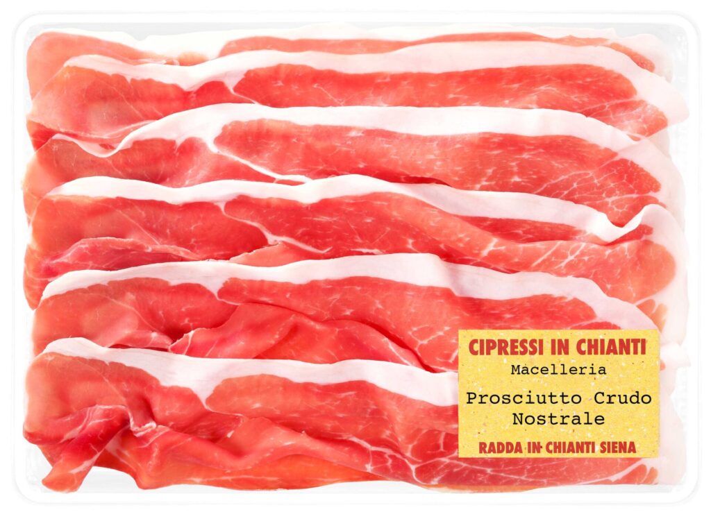 Prosciutto crudo nostrale italiano in vaschetta