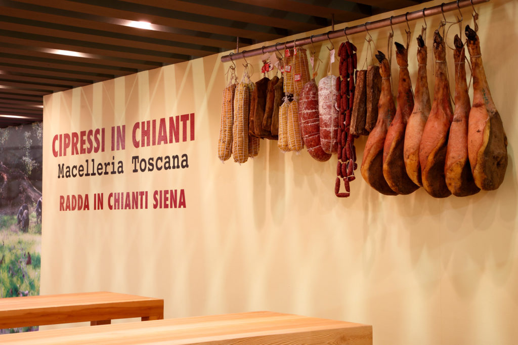 Salumi tipici toscani stand Cibus